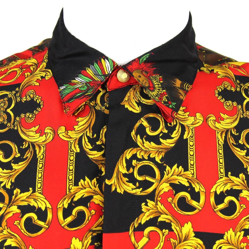 1980s Versace Silk Shirt In Good Condition In Lugo (RA), IT