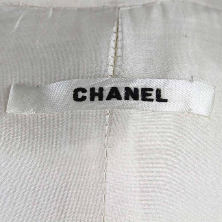 1970s Chanel White Wool Coat For Sale at 1stdibs
