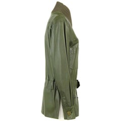 2001s Chanel Green Leather Jacket
