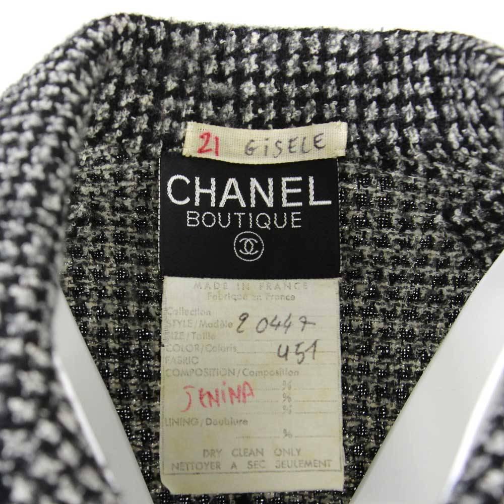 1980s Chanel Houndstooth Wool Suit 1