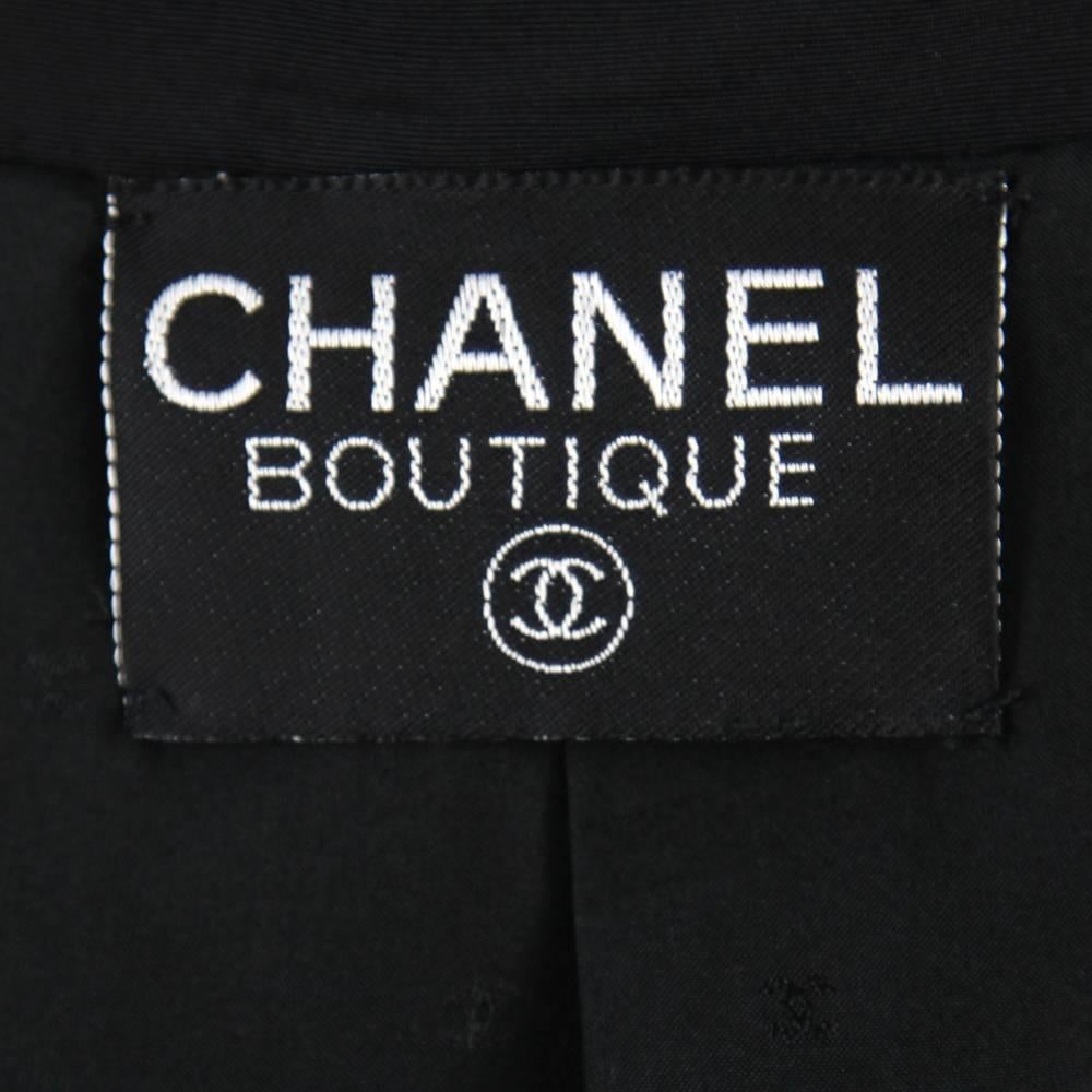 1990s Chanel Black Silk Jacket 2