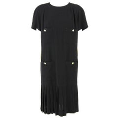 Vintage 1990s Chanel Black Cotton Dress