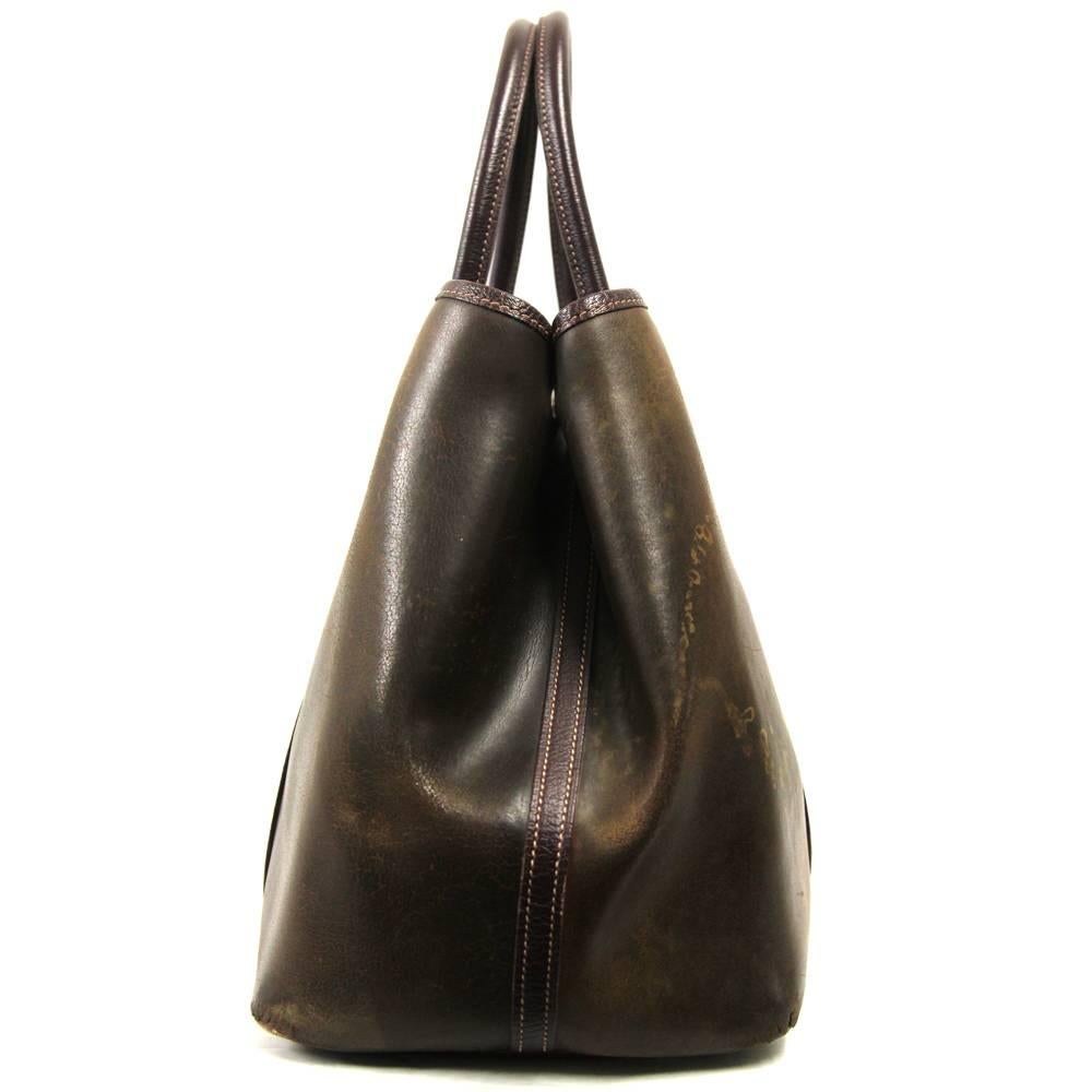 Black 1990s Hermès Garden Party Leather Bag