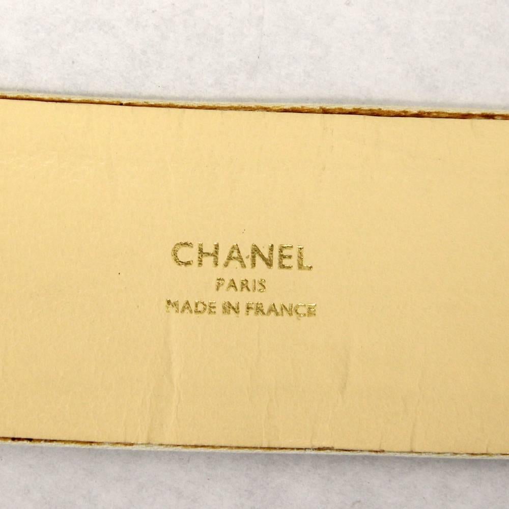 Women's or Men's 1990s Chanel White Silk Belt