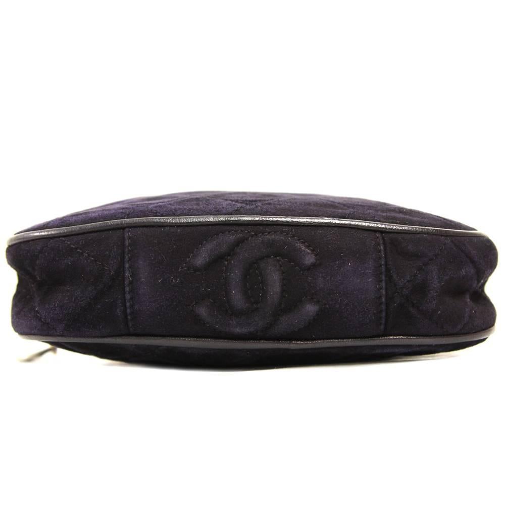 Women's 1990s Chanel Black Suede Leather Purse