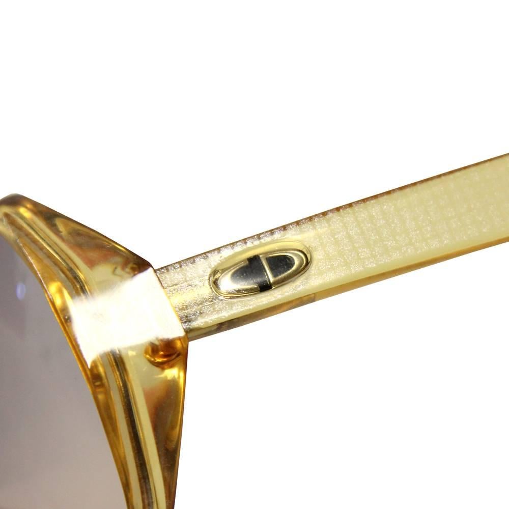 1970s Christian Dior Yellow Sunglasses In Good Condition In Lugo (RA), IT