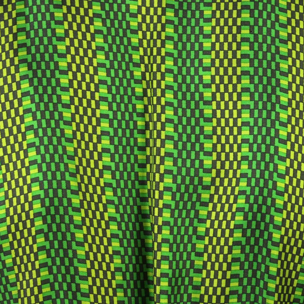 1980s Ken Scott Green Silk Wrap Dress 1