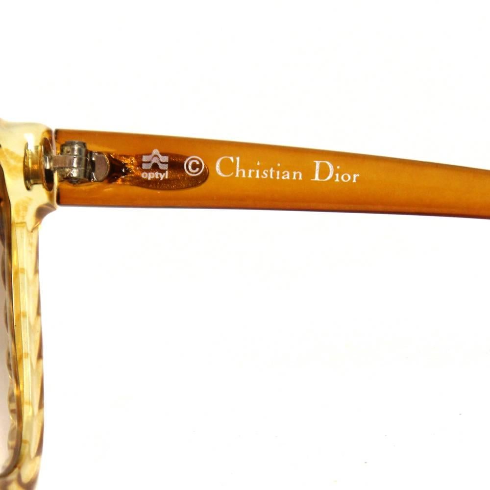 1970s Christian Dior Yellow Intertwined Sunglasses In Good Condition In Lugo (RA), IT