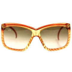 1970s Christian Red Intertwined Dior Sunglasses