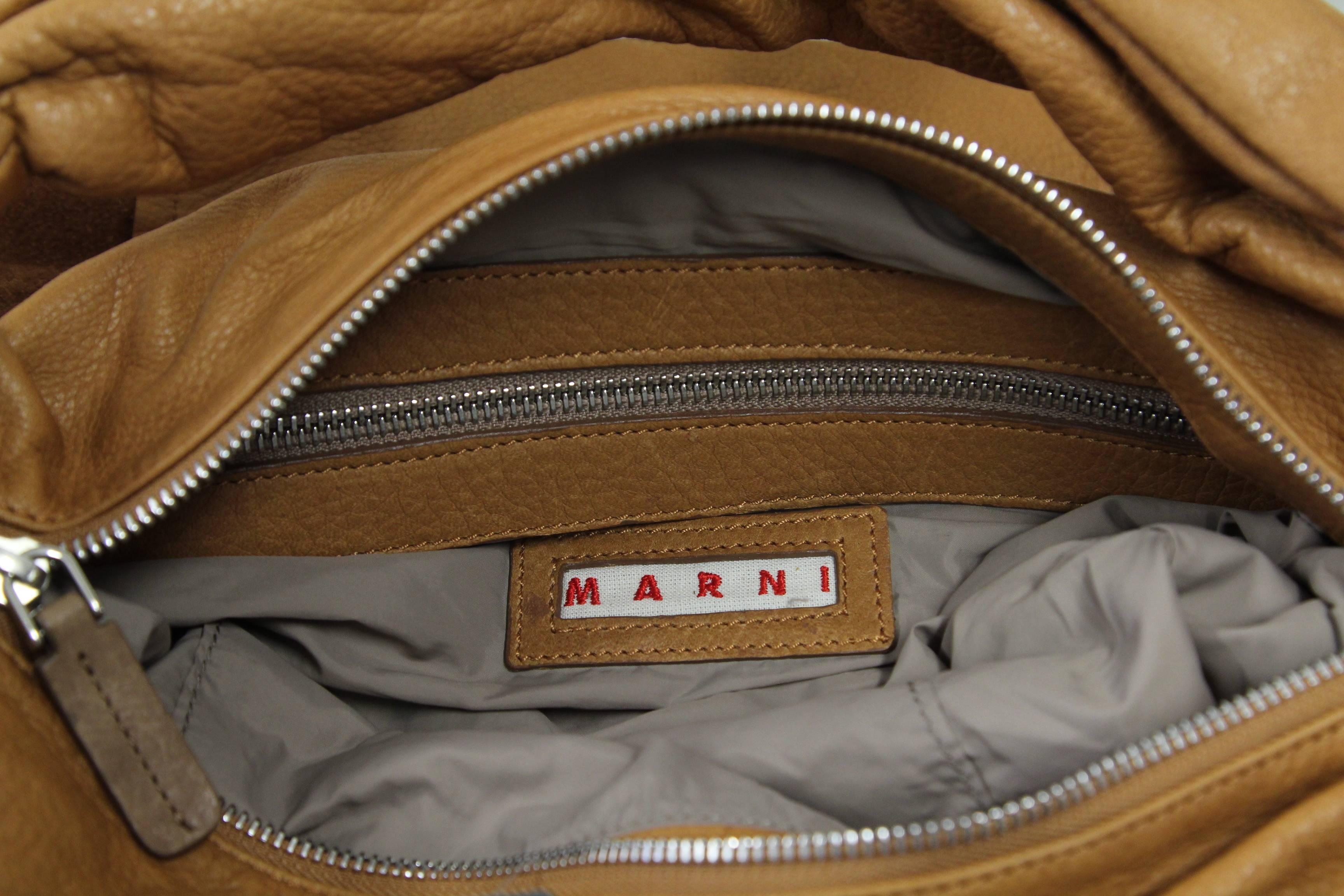 2000s Marni Caramel Travel Bag 3