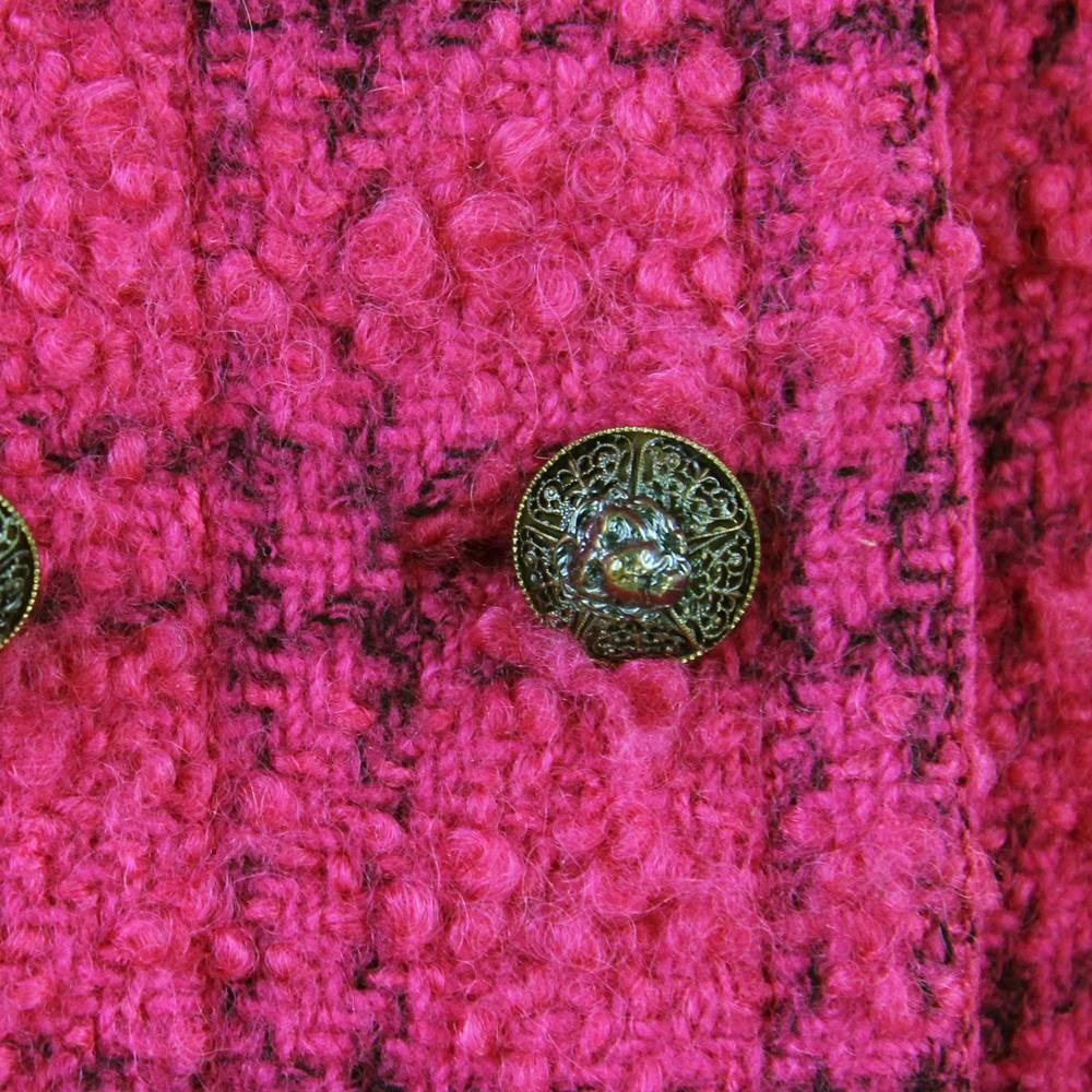 1950s Chanel Couture Shocking Pink Two-Piece Suit In Good Condition In Lugo (RA), IT