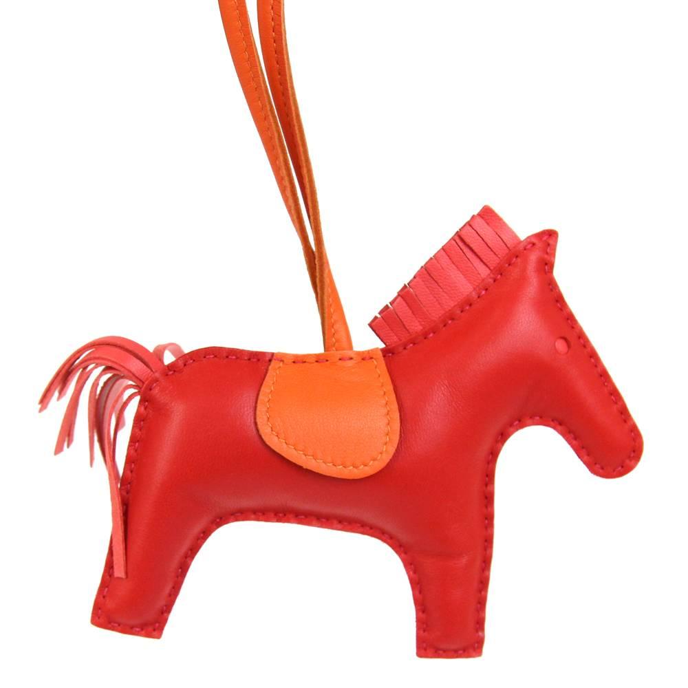 Orange 2010s Hermès Red Horse-Shaped Charm
