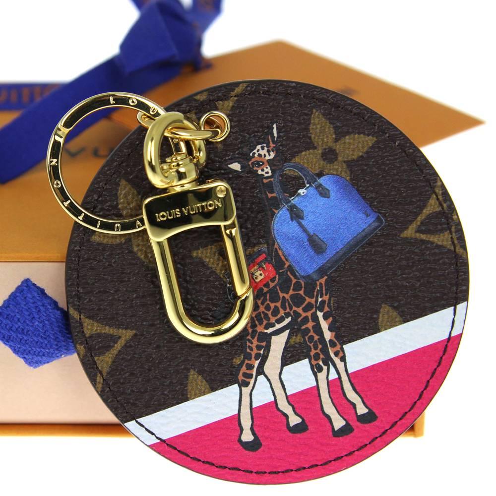 Brown 2010s Louis Vuitton Monogram Giraffe Keyholder