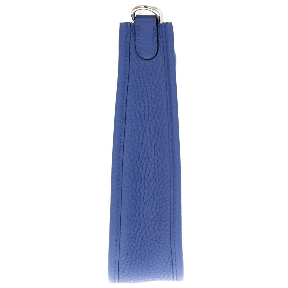Women's 2010s Hermès Agate Blue Mini Evelyne Bag