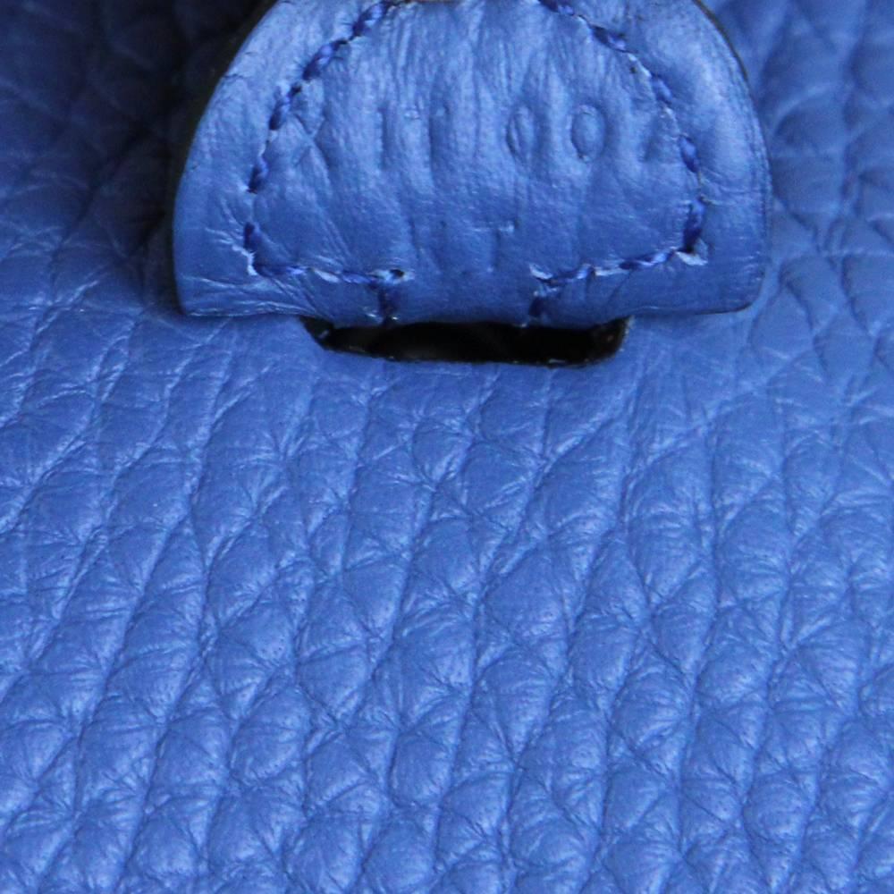 2010s Hermès Agate Blue Mini Evelyne Bag 5