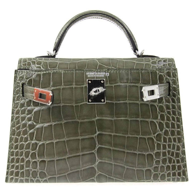 2010s Hermès Mini Kelly Crocodile Bag at 1stDibs