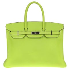 2010s Hermès Green Kiwi Birkin Bag