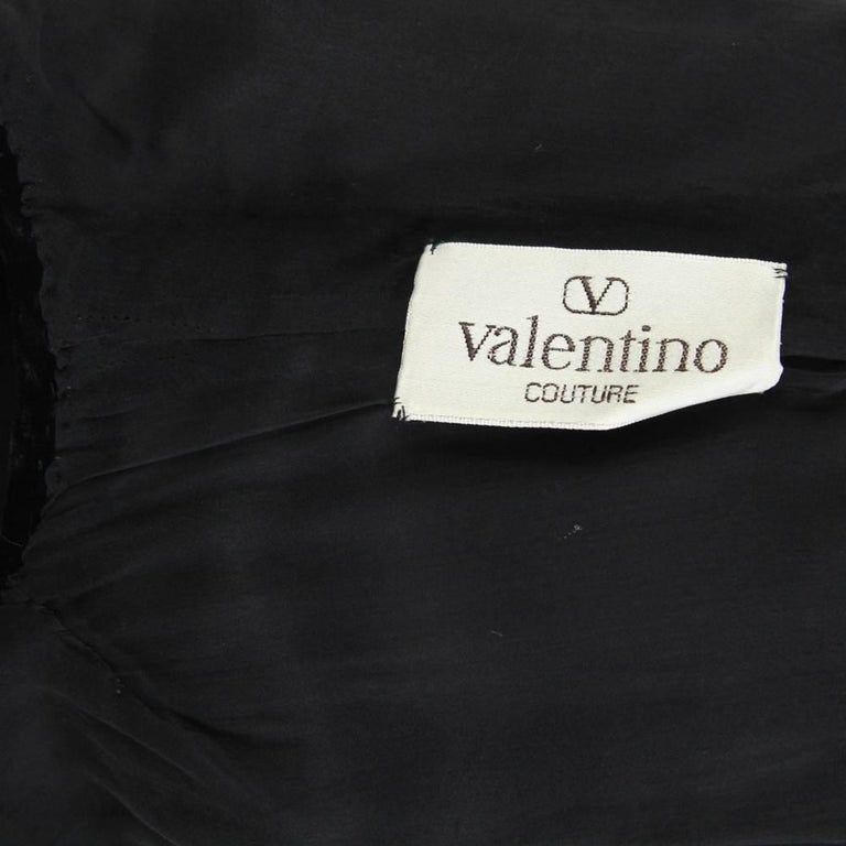 1980s Valentino Black Velvet Dress For Sale at 1stDibs