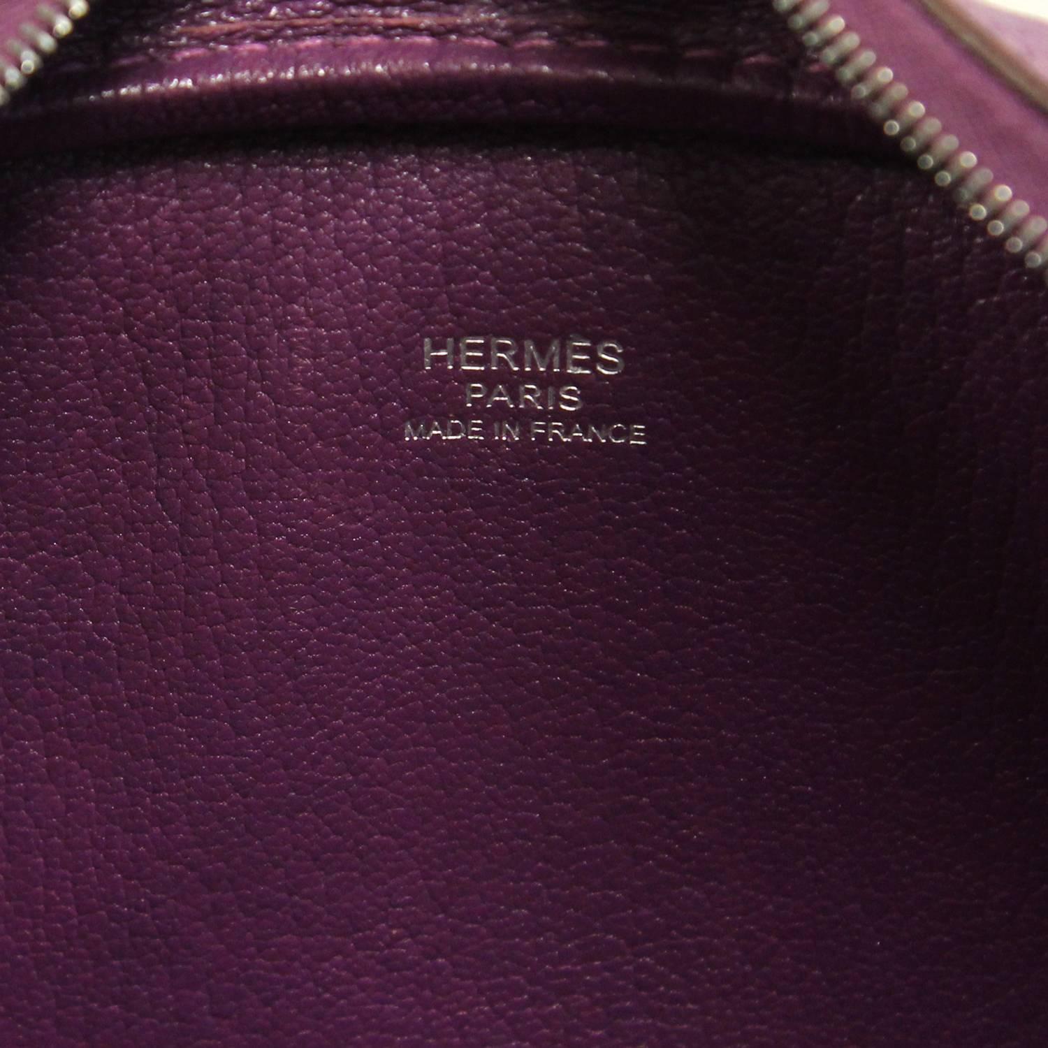 2000s Hermès Purple Leather Hand Bag 4