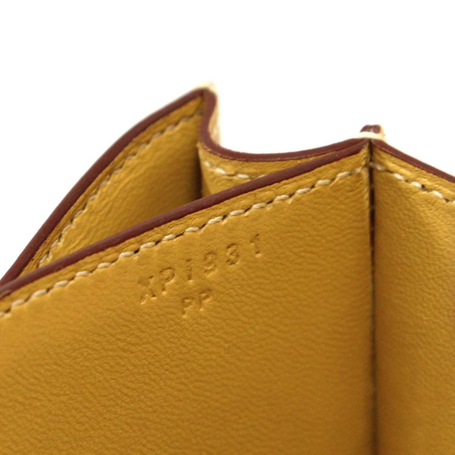 2000s Hermès Mustard Leather Constance Bag 4
