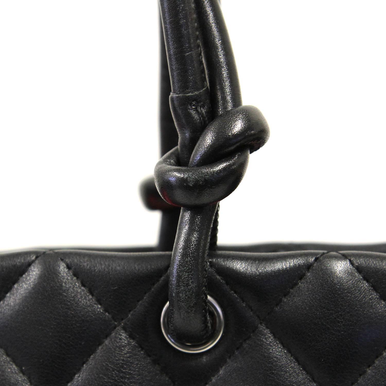 2000s Chanel Black Leather Rue Cambon Bag 1