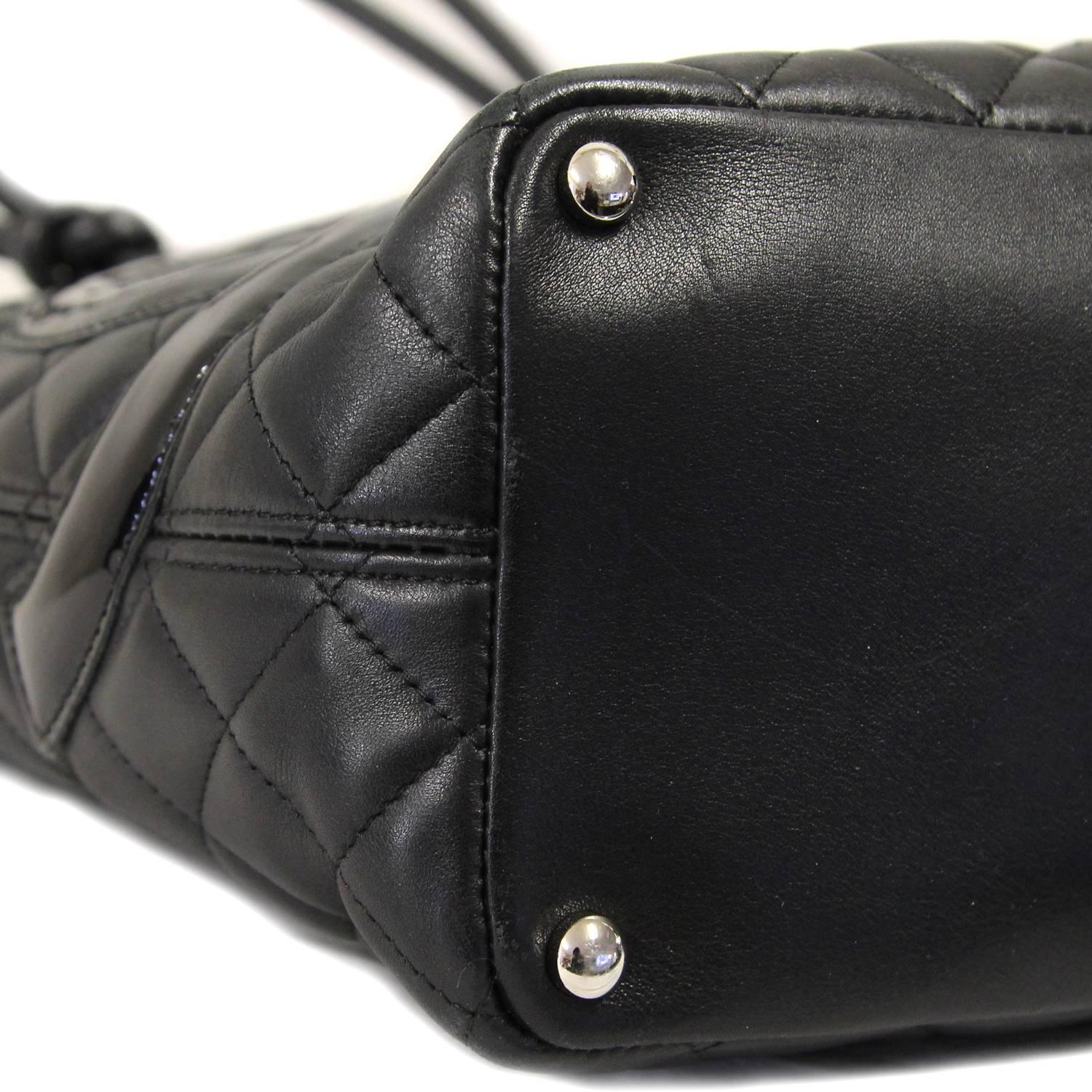 2000s Chanel Black Leather Rue Cambon Bag 4