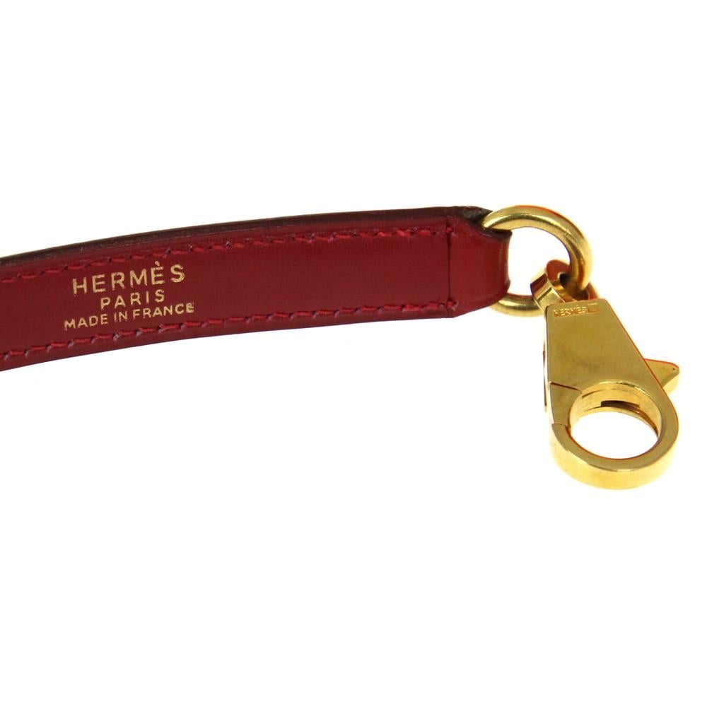 1990s Hermès Red Leather Air Cabal Stirrup Bag 2