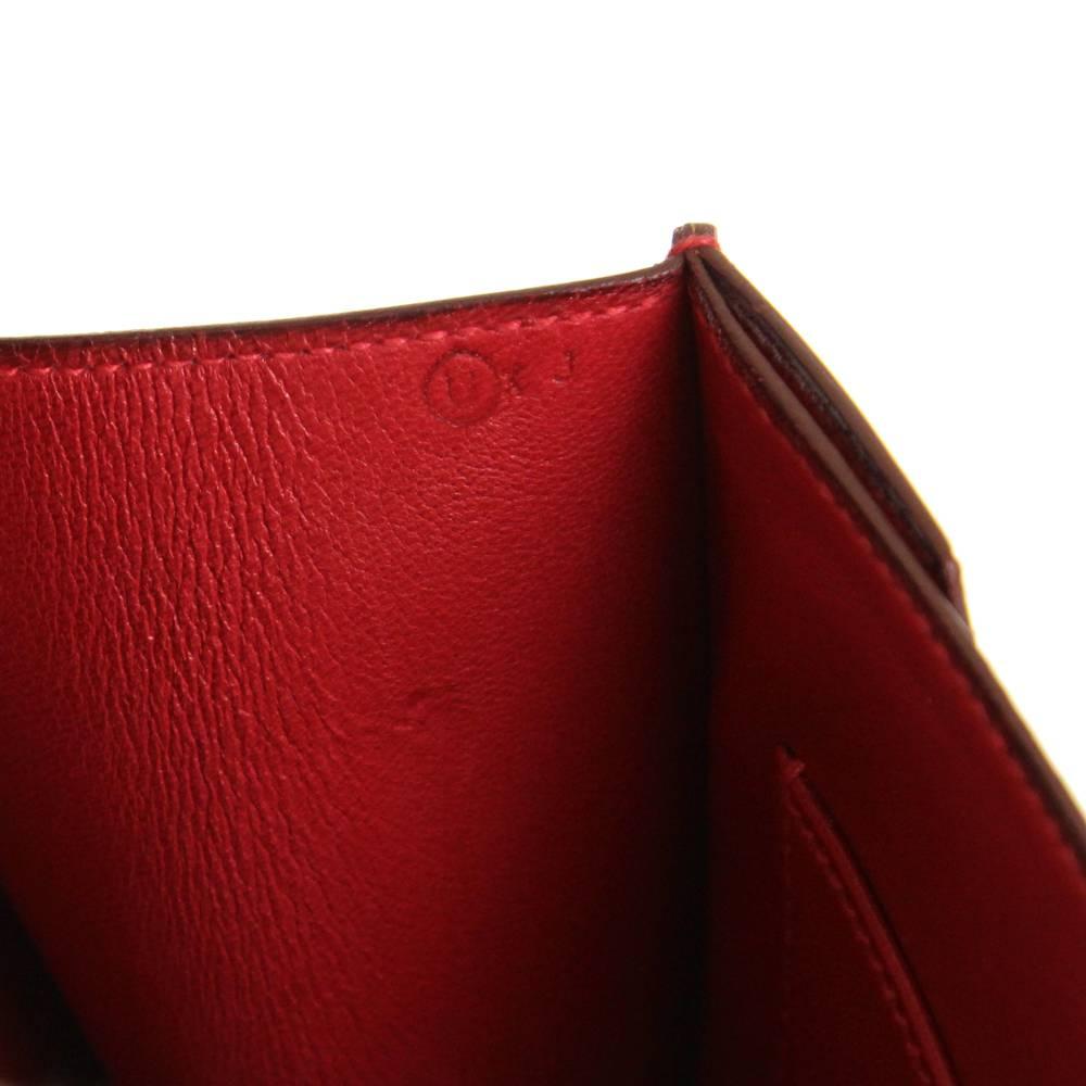 1990s Hermès Red Leather Air Cabal Stirrup Bag 3