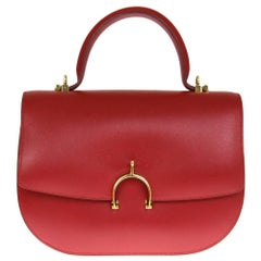 1990s Hermès Red Leather Air Cabal Stirrup Bag