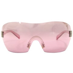 2000s Chanel Transparent Pink Sunglasses