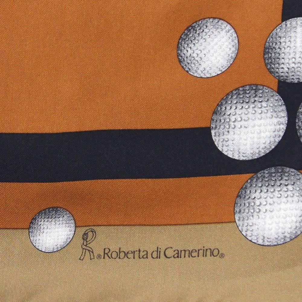 Roberta di Camerino Multicolor Printed Silk Scarf, 1990s  In Excellent Condition In Lugo (RA), IT