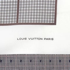 1990s Louis Vuitton Geometric Pattern Silk Scarf
