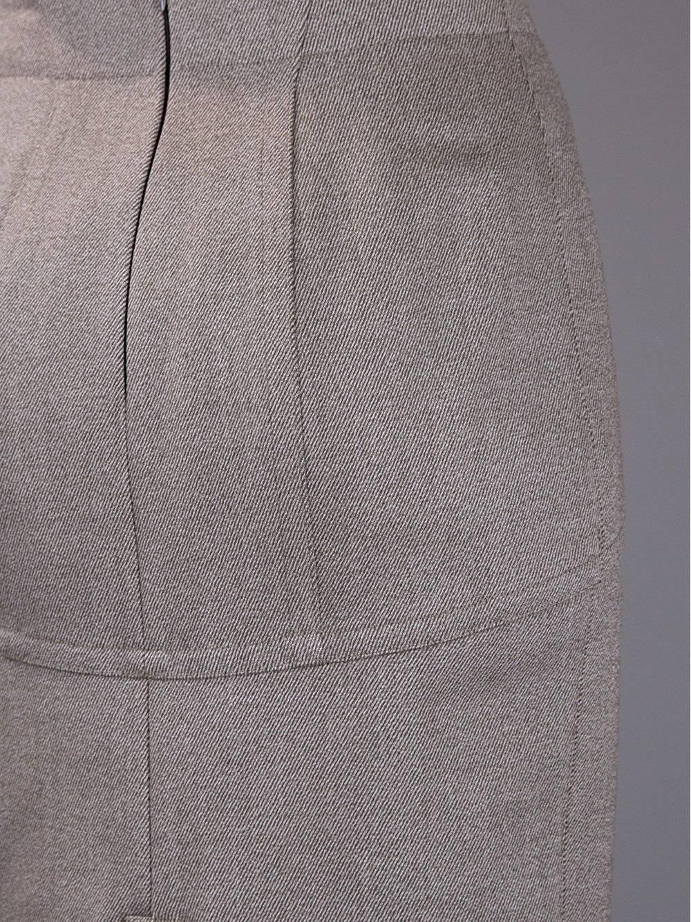 Gray Alaïa Grey Wool Vintage Skirt, 1980s