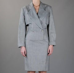 Alaïa Houndstooth Wool Vintage Suit, 1980s