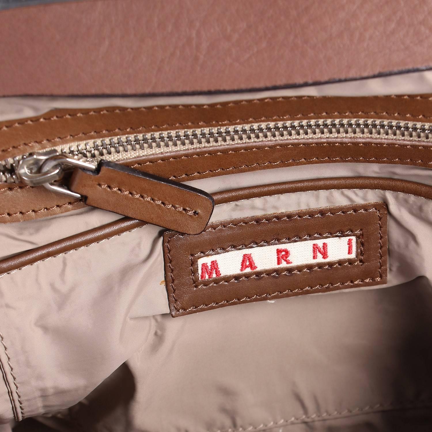 Marni Vintage Brown Leather Bag, 2000s 1
