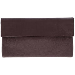 Marni Vintage Brown Leather Clutch, 2000s