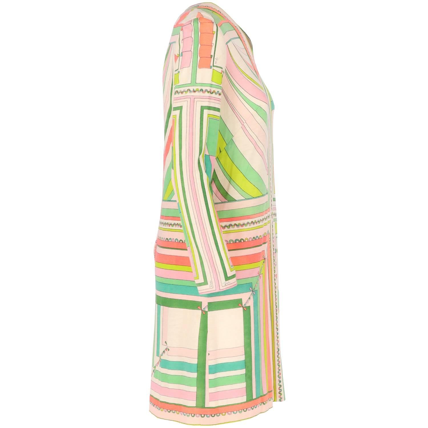 Beige 1960s Emilio Pucci Vintage Pastel Dress