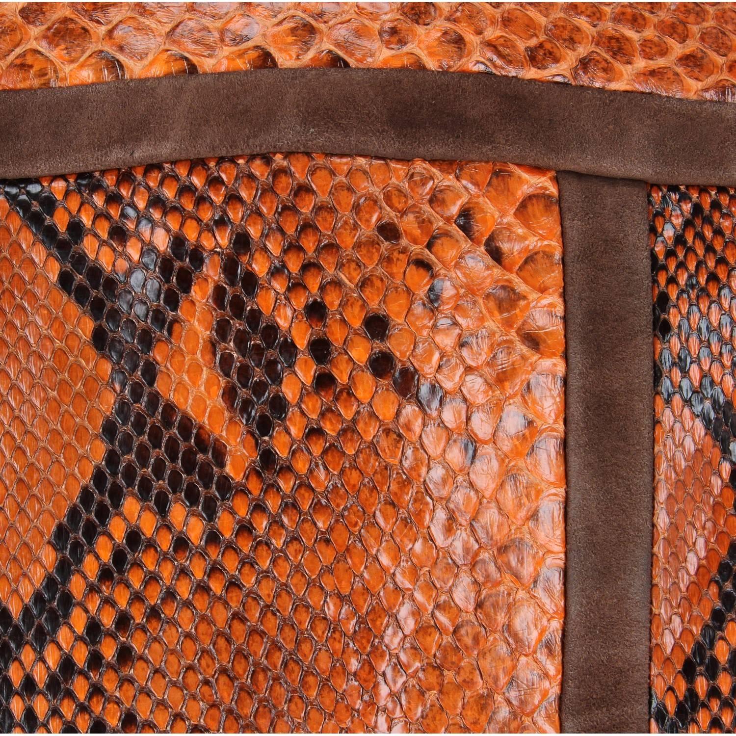 2000s Prada Brown Python Skin Vintage Jakcet In Good Condition In Lugo (RA), IT