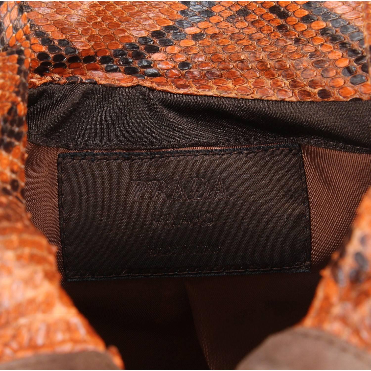 2000s Prada Brown Python Skin Vintage Jakcet 3