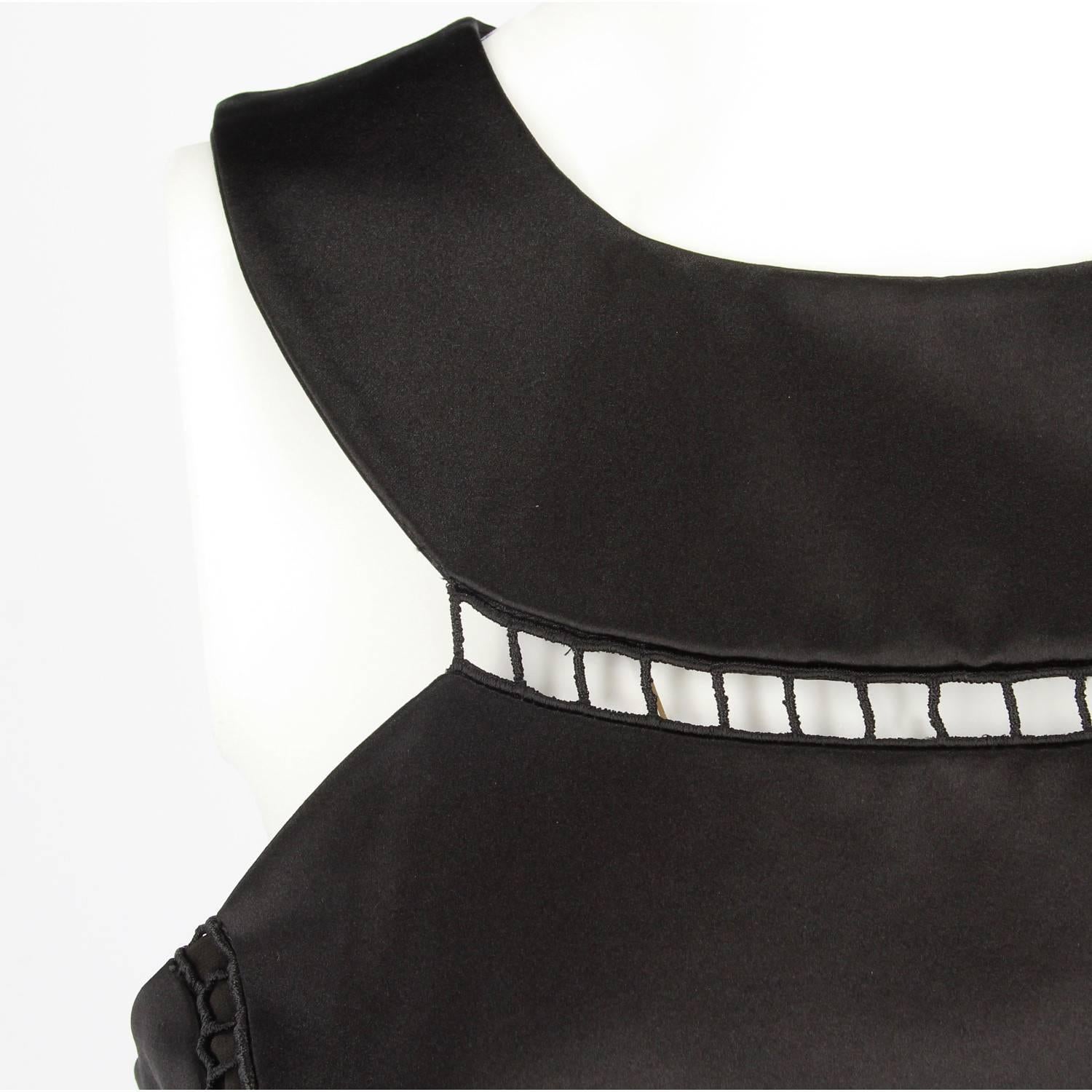 Givenchy Black Silk Vintage Midi Dress, 2000s  3