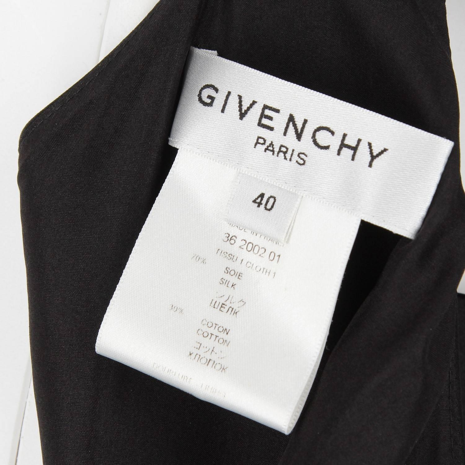 Givenchy Black Silk Vintage Midi Dress, 2000s  5