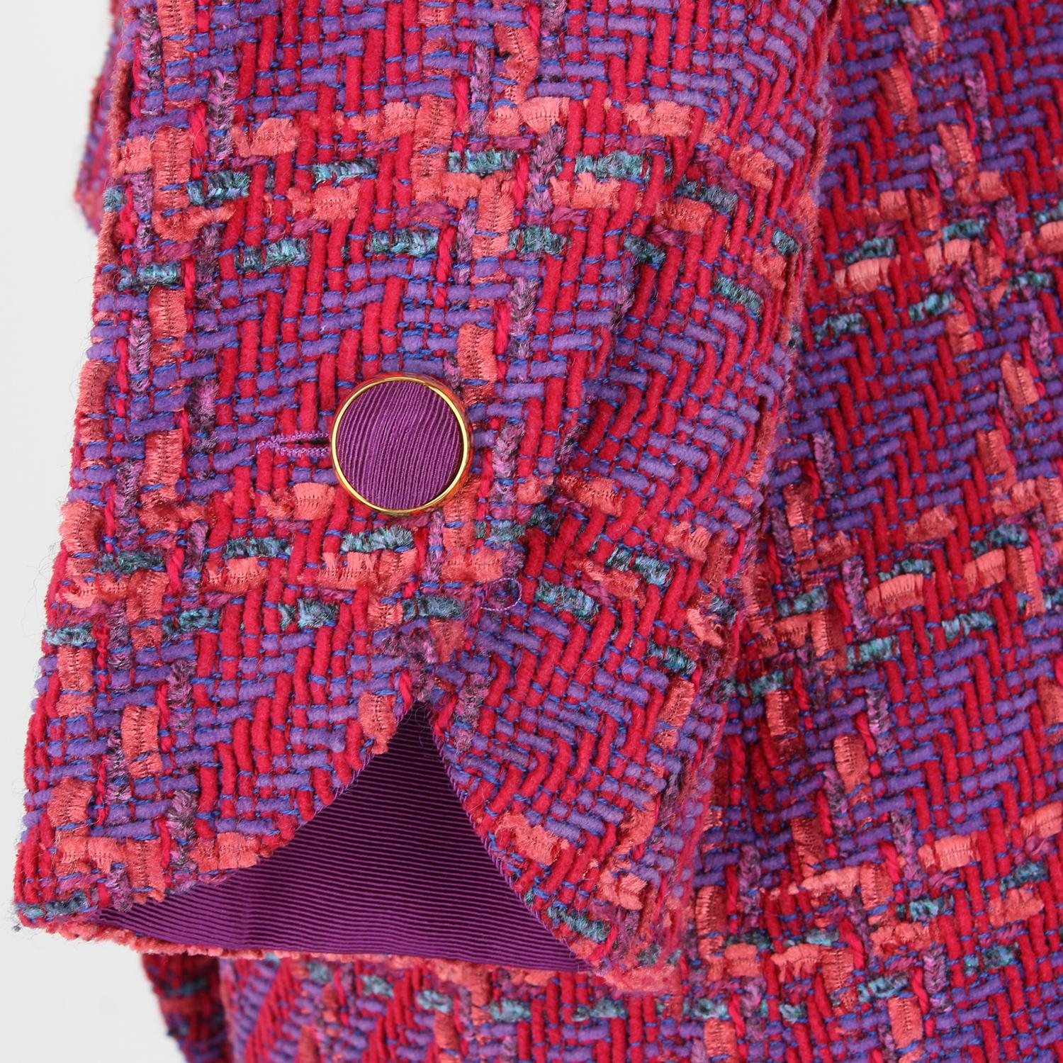 1980s Nina Ricci Purple Wool Vintage Jacket 1