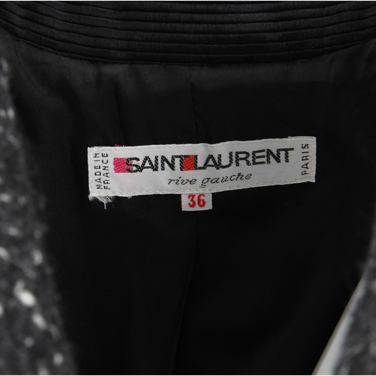 Yves Saint Laurent Buttoned Vintage Jacket, 1980s  2