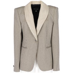 1980s Giorgio Armani Black and White Retro Blazer