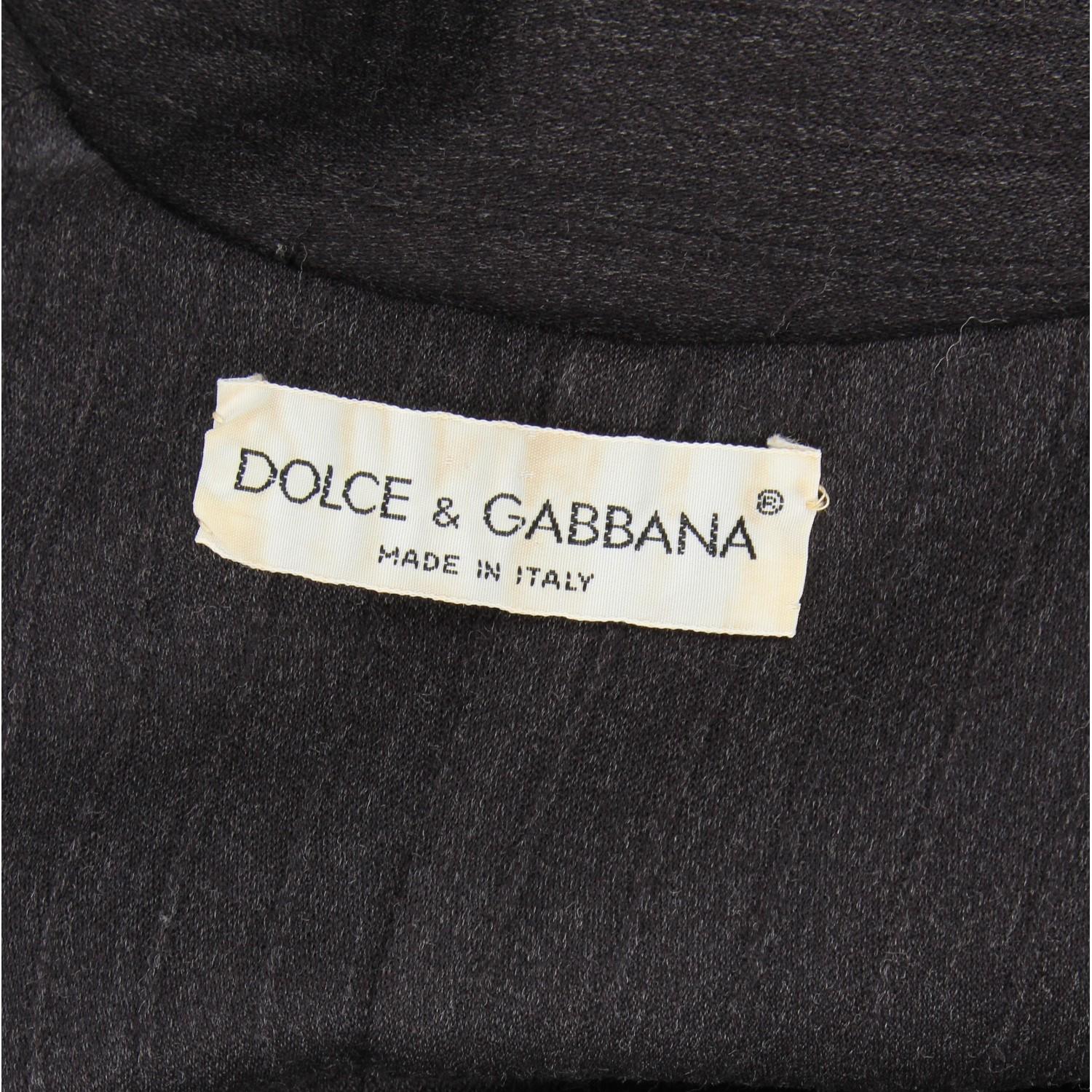1990s Dolce e Gabbana Grey Wool Vintage Jacket 1