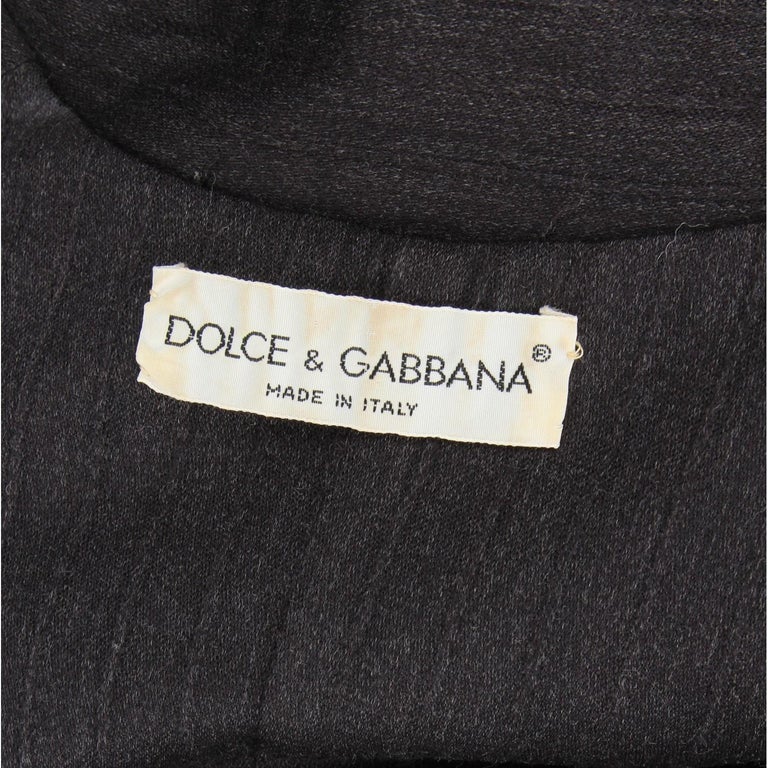 1990s Dolce e Gabbana Grey Wool Vintage Jacket at 1stDibs