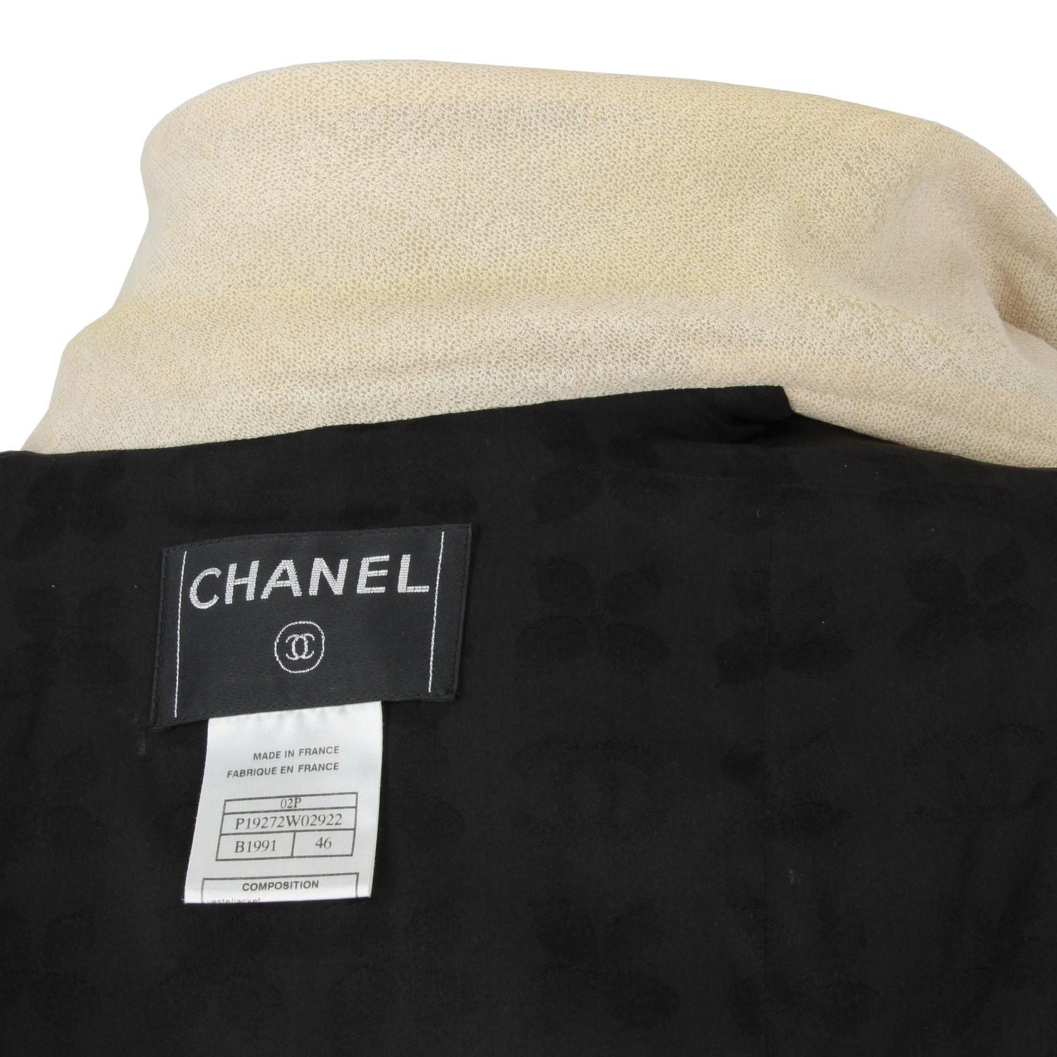 1990s Chanel Black Double-breasted Vintage Jacket 3