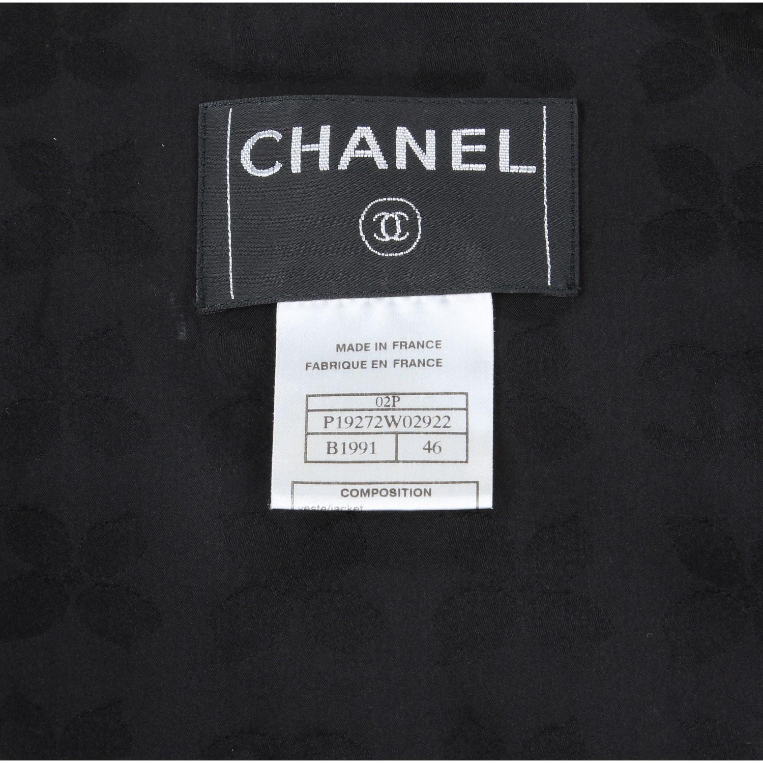 1990s Chanel Black Double-breasted Vintage Jacket 4