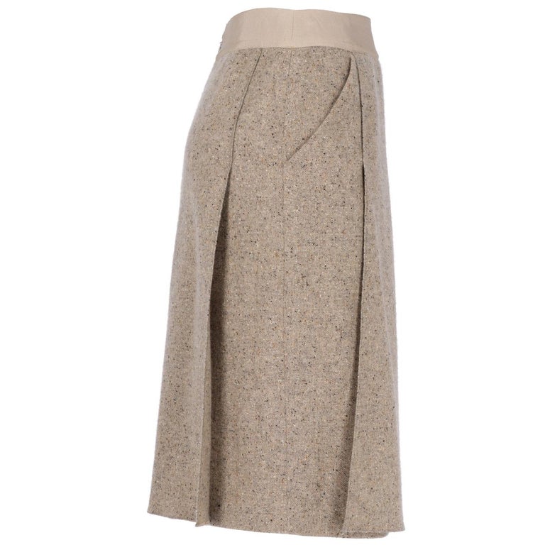 Chanel Grey Vintage Skirt Suit, 1990s For Sale at 1stDibs