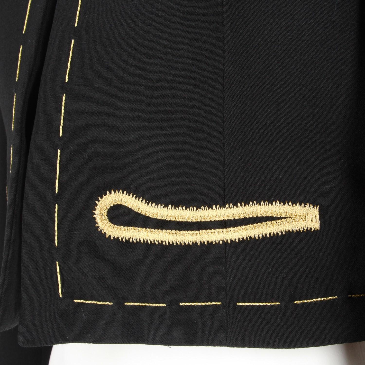 1990s Moschino Couture wool black jacket In Excellent Condition In Lugo (RA), IT